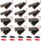 EatPitaya 18650 Battery Holder 3.7V Battery Holder case, 6Pcs 1 x 3.7V Battery Holder + 6Pcs 2 x 3.7v 18650 + 10Pcs Battery Alligator Clip, Plastic 18650 Battery Storage Box Case with Connect Cable