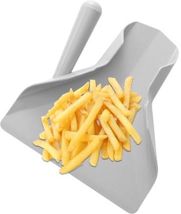 MLqkpwy Pommes-Frites-Schaufel, Pommes-Frites-Bagger,Bratschaufelschaufel | Pommes-Frites-Spachtel mit Griff, Küchenutensilien, tragbarer, lebensmittelechter, rutschfester Pommes-Frites-Spatel für den