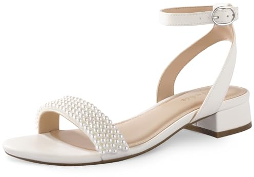 Ankis Black Nude White Gold Women Sandals Comfortable Walking Strappy Open Toe Sandals for Women Dressy Summer 1 Inch Low Block Heel Flat Adjustable Ankle Strap Shoes