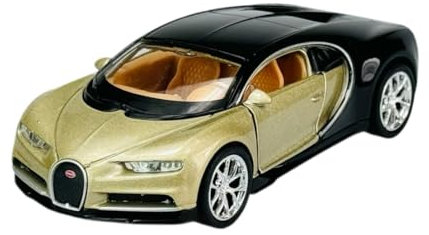 Welly Bugatti Chiron Coupe Gold 2016 1/34-1/39 Metal Modell Auto Die Cast Neu im Kasten