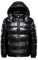 Puffer Jacket, Glänzende Daunenjacke Herren Damen Warme Parka Mantel Mit Kapuze Winter Schnee Unten Dicke Jacken Metall Glänzende Winterjacke Schwarz Langarm Wintermantel Mit Reißverschluss