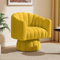 SEYNAR Mid Century 360 Grad drehbare Kuscheltonnen-Akzentsofasessel, runde Sessel mit breit gepolstertem, flauschigem Samtstoffstuhl für Wohnzimmer, Schlafzimmer, Büro, Wartezimmer