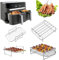 Gehanico Grillrost Rack 304 überzogener Edelstahl Zubehör für Tefal EY9018 5,2/3,1 L | Tower T17099 | Salter EK5729 9L | Cecotec 5,5/3,5 L (M * 2 STK)