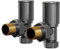 Wholesale Domestic Colore Round Gunmetal Grey Angled Radiator Valves
