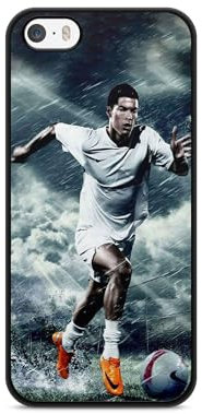Générique Phone Case Compatible iPhone SE 4 2024 2025 Legend Football Gold Ronaldo Messi Neymar Mbappe Ref 8
