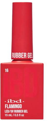 IBD Rubber Gel – Flamingo – 15ml – MADE IN USA – Premium Nagellack für langlebige Maniküre und glatte Nägel – LED/UV Lack