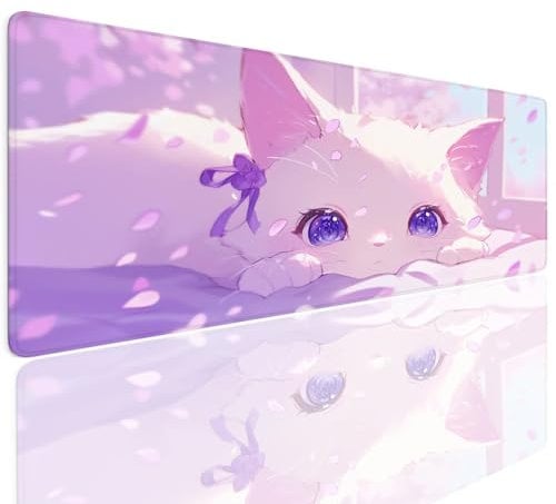 Gaming Mauspad XL 700x300x4mm Mousepad Gaming Schreibtischunterlage Wasserfest Anti-Rutsch, Cute Mauspad Groß Vernähte Kanten Desk Mat Art Mouse Pad Rugs Verbessert Präzision und Geschwindigkei 4-353