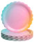 PARTY GO 50Pcs Rainbow Paper Plates 9 23cm, Party Plates Disposable Supplies Pack for Birthday, Baby Shower, Holiday Wedding Graduation Party Decorations