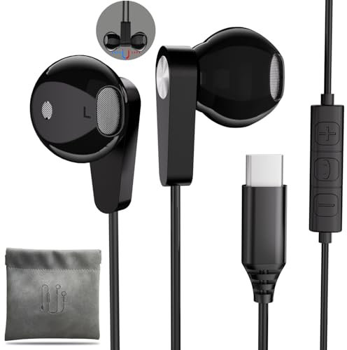 Cuffie USB C con Microfono per Samsung S24 Ultra S25+ A36 A35 A16 A55 A54 A53 S23 S22 S21 Auricolari USB Tipo C con Filo Cancellazione del Rumore per Google Pixel 9a 8a 7a 9 Pro OnePlus 10T 10 Pro
