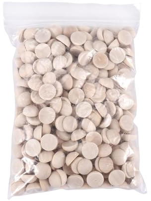 Sirxlevcy 300Pcs Split Wood Balls Unfinished Half Wooden Balls Half Round Craft Balls for DIY Craft Arts 15mm