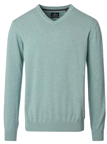 CASAMODA Herren Pullover mit V-Ausschnitt unifarben Elastischer Bund
