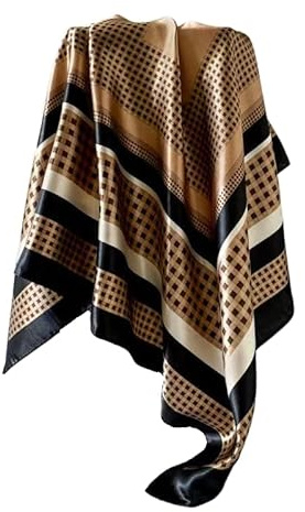 GIMIRO Damen Quadratisches Tuch Polyester-Seidenlook 70 x 70 cm
