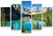Paul Sinus Art Leinwandbilder | Bilder Leinwand 160x100cm kanadische Berge um einen Fluss