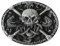 Alaani Skull Totenkopf Schlangen Knochen Rose Gürtelschnalle Buckle