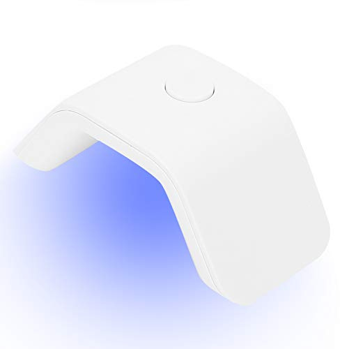 Asciugacapelli UV LED Lampada per unghie 2W Lampada UV a dito singolo Mini Manicure Asciugatore per smalto Gel per Lampada per polimerizzazione Accessori per strumenti per nail art (bianca)