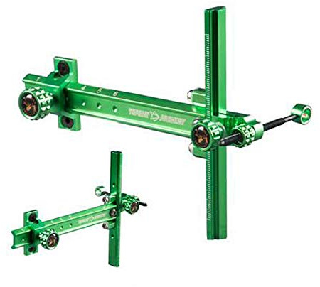 SHARROW Bogenvisier für Recurvebogen Bogen Visier Bow Sight Aluminiumlegierung Bogen Anblick Bogenschießen Visier Jagdvisier Bogensport Zubehör (Grün)
