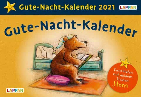 Gute Nacht Kalender - Einschlafkalender - Kalender 2021 - Lappan-Verlag - Wandkalender - lustiger Tagesabreißkalender fürs Kinderzimmer - Kinderkalender 16 cm x 11 cm