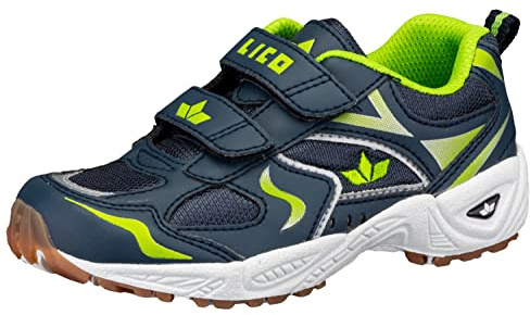 Lico Bob V Unisex Kinder Hallenturnschuh, marine/lemon, 32 EU