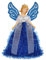 Belle Vous Christmas Tree Toppers - 20.5 x 8.2cm Plastic, Blue Angel Tree Topper - Fairy Treetop Pendant for Christmas Tree Decorations, Christmas Tree Ornaments and Festive Home Decor