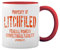 Litchfield Prison Inspired Orange is The New Black White Coffee Mug with Red Rim & Handle