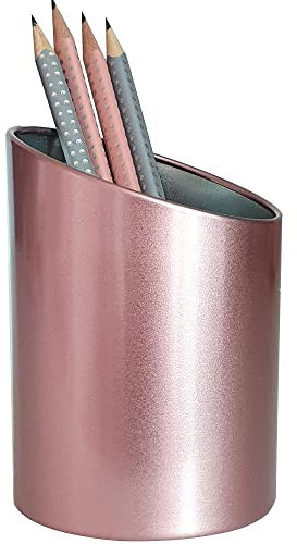 Produco Pen holder Metall Diagonale Stiftehalter Schreibtisch, Stifteköcher, Pinselhalter (Pink)