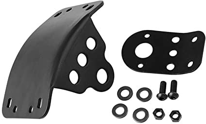 Seitliche Kennzeichenhalterung,MoreChioce Kennzeichenhalter Nummernschildhalter Gebogene Motorrad Kennzeichenhalterung Seitliche Kennzeichenhalterung aus Eisen, Schwarz