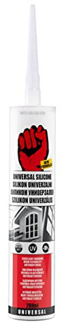 BigDean by Beorol Universal Silikon weiß - Premium Bausilikon Dichtmasse Silikonkartusche Dichtstoff für Innen & Außen - UV- & witterungsbeständig - Kartusche, 280 ml, Silikondichtmasse