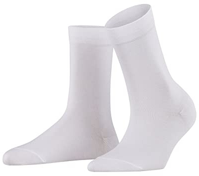 FALKE Women's Cotton Touch W So Thin Plain Socks 1 Pair, White 2000, 5.5-8