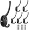 Ganchos Para Percheros Vintage, 6 Pcs Ganchos Colgadores De Pared Con Tornillos, Gancho Perchero De Aleación De Zinc, Ganchos de Abrigo de Metal Para Colgar Abrigo Sombrero Toalla Bufanda Bolso Llave
