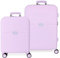 Pepe Jeans Accent Set Valigia Viola 55/70 cm ABS Rigido Chiusura TSA Integrata 116L 7,54 kg 4 Doppie Ruote Bagaglio a Mano