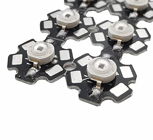 Vrabocry 10 Stück High Power LED Chip 3W Infrarot (IR 850nm/700mA/DC 1.4V - 1.8V/3 Watt) SMD COB Light Emitter Diode Components Night Vision Beads mit 20mm PCB für DIY CCTV