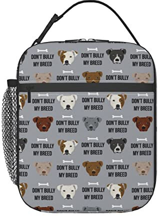 Staffordshire Terrier Staffy Bully Psa Hunderassen, graue Lunch-Tasche, langlebige isolierte Lunchbox, wiederverwendbare Erwachsene, wiederverwendbare Kühltasche