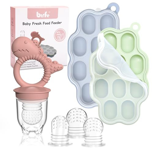Recipiente de almacenamiento de alimentos para bebés con tetina de frutas, chupete btrfe para alimentación de bebé, leche materna, forma de paletas caseras, recipiente para autoalimentación, color