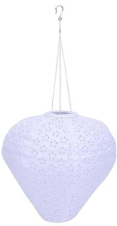 Wasserdichte Solar LED-Laterne aus Nylon, Solar Laterne Warmweiß Licht, Deko Lampe für Hochzeit, Geburtstag, Party, Urlaub, Garten, Outdoor, Solarlaterne Solarlampen für Außen (G, 12Zoll)