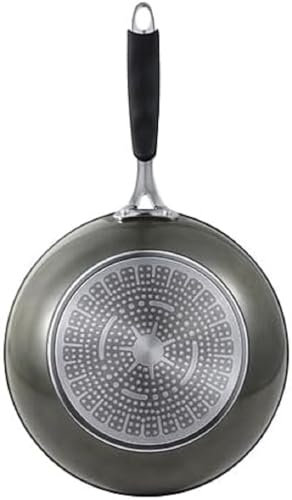 Bergner - Wok aus geschmiedetem Aluminium – geeignet für Induktion, Durchmesser oben 28 cm, Durchmesser Boden 8 cm, Farbe Mitternacht – einfache Reinigung – alle Arten von Herden