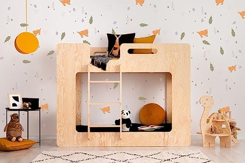 Générique Etagenbett aus natürlichem Kiefernholz, Modell Simba, Liegefläche 70 x 160 cm
