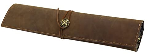 Borsa Porta Coltelli Borsa For Coltelli Portatile Da Cuoco Borsa For Coltelli In Pelle Semplice Borsa For Coltelli Pieghevole Fibbia Decorativa Corda Avvolta
