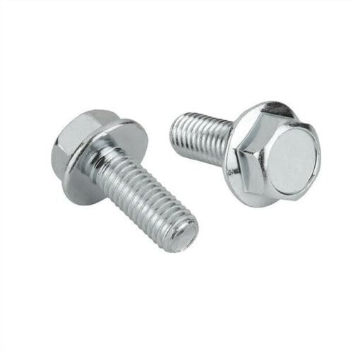 Edelstahl V2A Bundschraube DIN 6921 M5 M6 M8 M10 Flansch Vollgewinde Sechskant - Länge 8-100mm - Sückzahl: 1, 5, 10, 25 oder 100 (10, M6 x 12 mm)