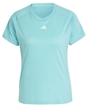 adidas Women's AEROREADY Train Essentials Minimal Branding Crewneck Tee, Mint ton, XS