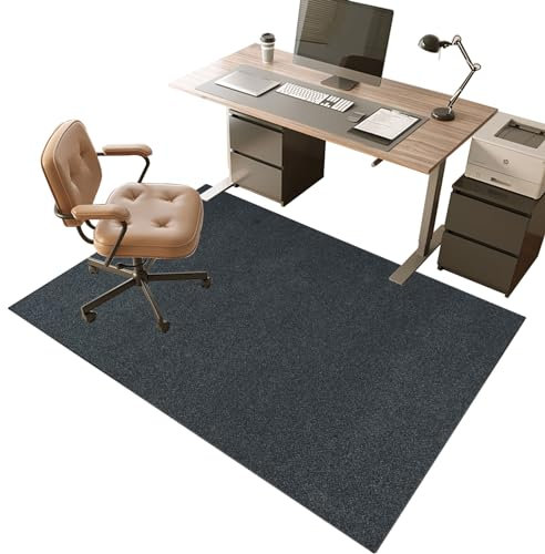 Bodenschutzmatte für Hartböden 120 x 150 cm Schreibtischstuhl Unterlage | Bodenschutzmatten Gaming | Computerstuhl Teppiche | Teppich Bürostuhl matten für Laminat | Parkett | Kratzfest Rutschfest