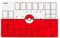 The Gaming Mat Company 2 Player Compatible Pokemon Playmat for Pokemon Cards - 28 x 18 x 0.08 Red & White Battle Mat Stadium Board for Pokemon TCG Playmat Game & Pokemon Mat Trading Card