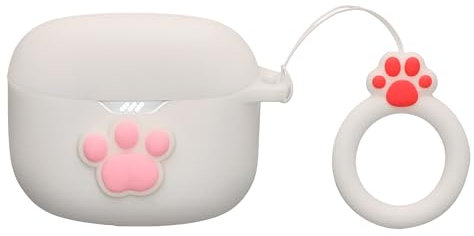 kwmobile Custodia per JBL Tune Flex Cover - Protezione Resistente per Auricolari Wireless - in Silicone AntiGraffio - Gatto