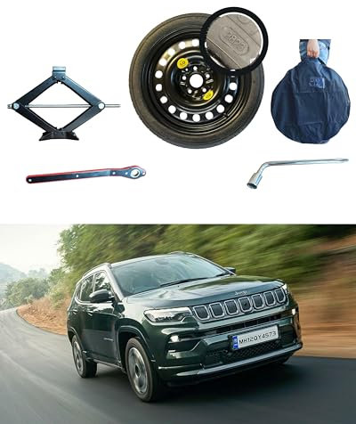 Ersatzradsatz 17 Zoll kompatibel mit Jeep Compass (08/2017>) mit Wagenheber, Schlüssel und Tasche