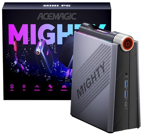 ACEMAGIC Mini PC Gaming Ιntel Core i9-12900H (14 core, fino a 5.0 GHz), 32GB DDR4 512GB SSD Mini Desktop Computer【WiFi6/BT5.2/Ventole Doppie/RGB/Multi-modalità/4K@60Hz】