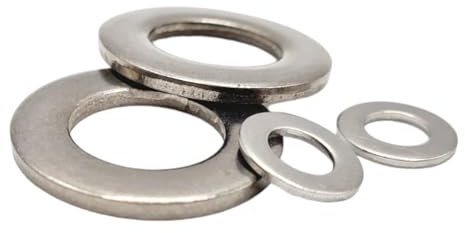 Unterlegscheibe | Beilagscheibe | U-Scheibe Form A Edelstahl A2 rostfrei M1,6/M2/M2,3/M2,5/M3/M4/M5/M6/M7/M8/M10/M12/M14/M16/M18/M20/M22/M24/M27/M30/M33/M36/M39/M42/M45