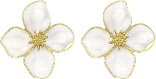Blumen Ohrstecker, 1 Paar blumen ohrringe gold, ohrringe gold stecker damen, ohrringe blumen, Modeschmuck ohrstecker für Damen, Mädchen, Geschenke für Muttertag, Valentinstag, Geburtstag (C)