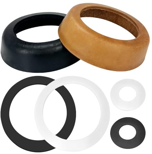 2 Pièces Manchette en Cuir pour Pompe à Poignée Type 75, Joint de Pompe à Main, Manchettes de Piston pour Pompe a Eau Manuelle et Pompe de Jardin (Marron, noir)
