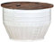 Buzaza Couchtisch Altholz Massiv Weiß Trommelform Living Room Table Wohnzimmertisch