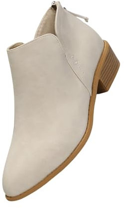 Stivali corti cuciti alla moda caldi stivali corti con frangia per le donne, bianco, 40 EU