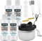 X ARTY HUB Airbrush Cleaning Kit - 4 * 120 ml Airbrush Cleaner with Glass Cleaning Pot, Brushes and Needles Set for Removing Clogged Water-Based Acrylic Paint, Brushes, Artist Tools